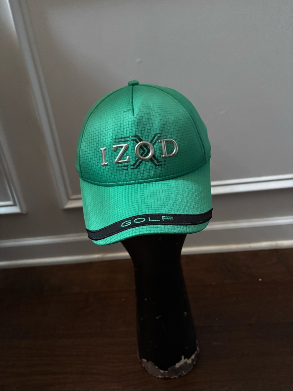 IZOD Golf Green Textured Classic Baseball Hat Cap